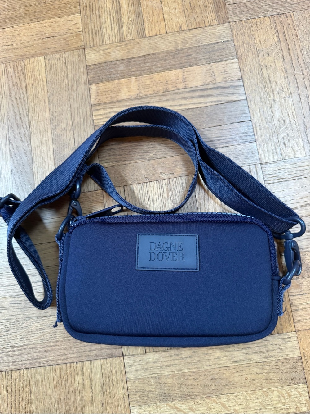 Dagne Dover Navy Sling Belt Bag for Men